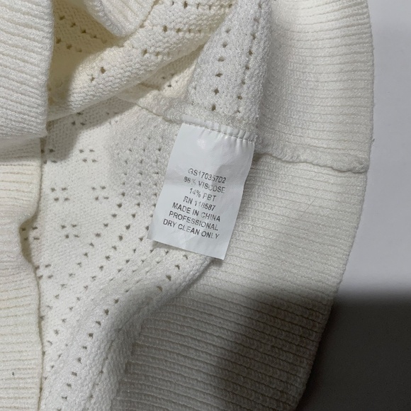 Grey Jason Wu Sz S Open Knit Sweater Star White - Picture 5 of 8